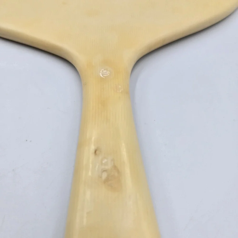 Antique French Ivory Celluloid‎ Hand Mirror Beveled Glass Vanity Art Deco 1920s
